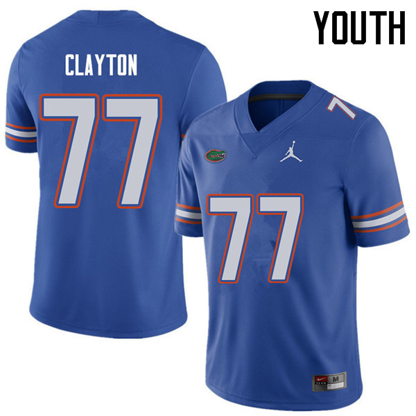 Jordan Brand Youth #77 Antonneous Clayton Florida Gators College Football Jerseys Sale-Royal